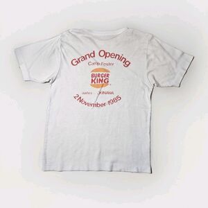 Vintage 1985 Burger King Grand Opening Okinawa Japan Single Stitch sz Small